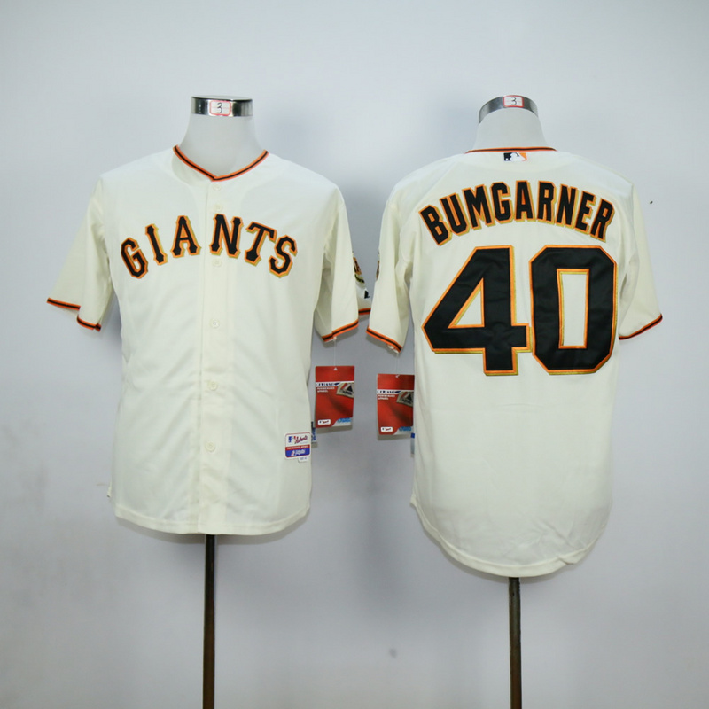 Men San Francisco Giants #40 Bumgarner Cream MLB Jerseys1->san francisco giants->MLB Jersey